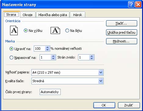 Natavenie strany