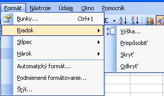 Rozmery buniek