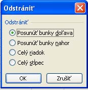 Odstrnenie buniek